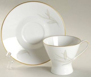 Rosenthal   Continental Grasses Footed Cup & Saucer Set, Fine China Dinnerware  