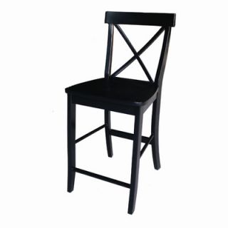 International Concepts Dining Essentials X Back Counter Height Stool