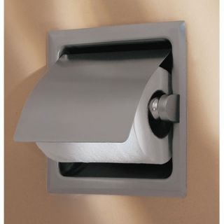 Gatco Recess Toilet Paper Holder with Cover in Satin Nickel