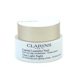 Clarins Vital Light Night Revitalizing Illuminating Anti Ageing Cream   Lightweight AST 1.7 Oz. Health & Personal Care