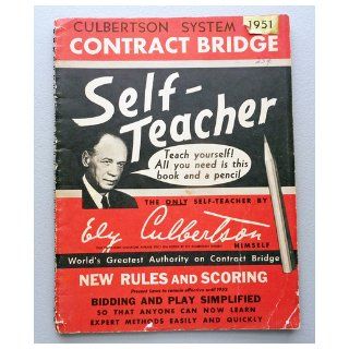 Latest Culbertson system, contract bridge self teacher Ely Culbertson Books