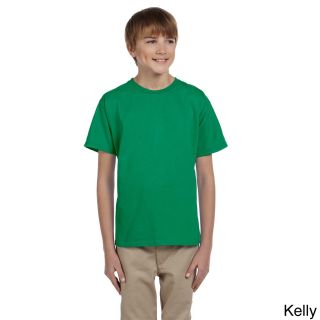 Jerzees Youth Boys Hidensi t Cotton T shirt Green Size L (14 16)