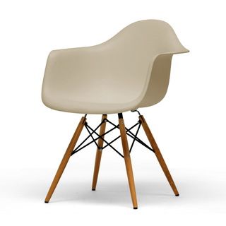 Pascal Beige Plastic Mid century Modern Shell Chairs (set Of 2)