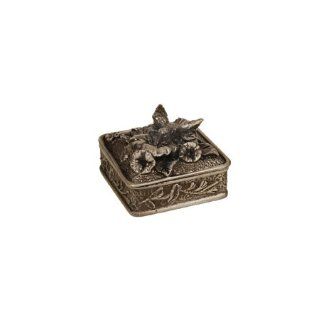 Hummingbird Square Jewelry Box   Small Trinket Box