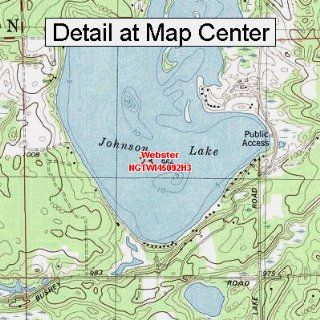 USGS Topographic Quadrangle Map   Webster, Wisconsin (Folded/Waterproof)  Outdoor Recreation Topographic Maps  Sports & Outdoors