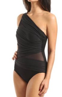 Miraclesuit 470215 Net Work Jena One Shoulder One Piece Swimsuit