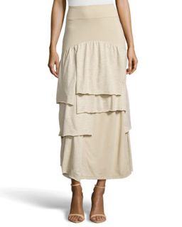 Tiered Ruffle Combo Skirt, Dust