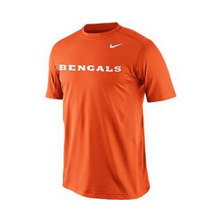 NIKE Mens Cincinnati Bengals Dri FIT Hypercool Speed Short Sleeve T Shirt  