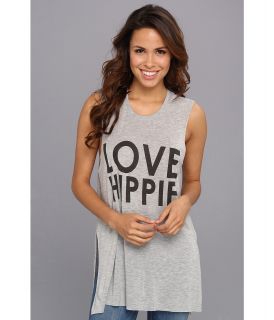 Peace Love World S/L Lunes Top Womens Clothing (Gray)