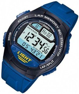 Casio Men's W734 2AV Blue Rubber Quartz Watch with Digital Dial Casio Watches