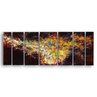 Abstract by Ash Carl Holographic Metal Wall Art in Black   23.5 x 60