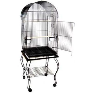 Prevue Hendryx Square Roof Parrot Cage in Black