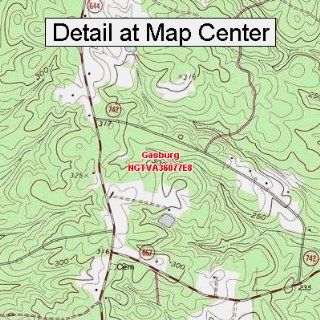 USGS Topographic Quadrangle Map   Gasburg, Virginia (Folded/Waterproof)  Outdoor Recreation Topographic Maps  Sports & Outdoors