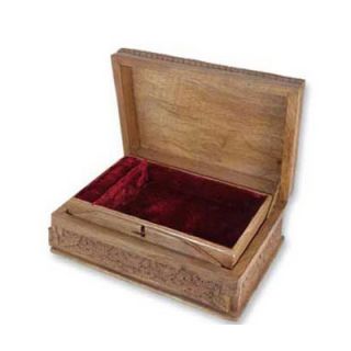 Novica Walnut Forest Jewelry Box