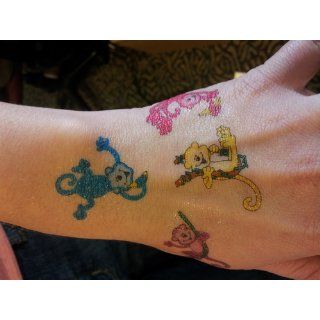 36 Neon Monkey Temporary Tattoos Toys & Games
