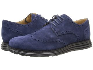 Cole Haan LunarGrand Wing Tip Mens Lace Up Wing Tip Shoes (Navy)