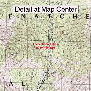 USGS Topographic Quadrangle Map   Enchantment Lakes, Washington (Folded/Waterproof)  Outdoor Recreation Topographic Maps  Sports & Outdoors