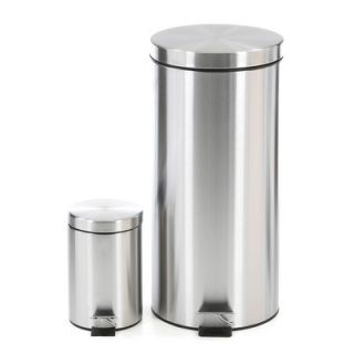 Honey Can Do 30 Liter Stainless Steel Step Trash Can