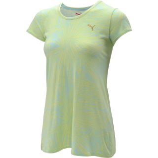 PUMA Womens Fashion Short Sleeve T Shirt   Size Xl, Blue/sun