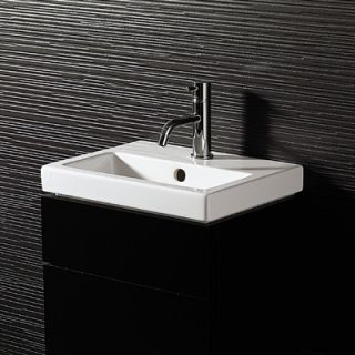 Bissonnet Area Boutique Logic 40 Ceramic Bathroom Sink   21130