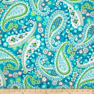 Gypsy Paisley Turquoise Fabric
