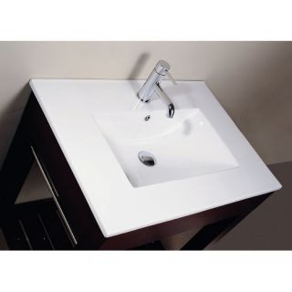 Vitreous china top with rectangular bowl Drop in installation