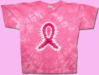 Breast Cancer Awareness Ribbon Tie Dye Adult T shirt Tee Shirt Clothing