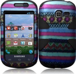 Traditional Folk Design Double Protection Hi Tech DURABLE Two in One Hard and Silicon Cover Case for Samsung Galaxy Centura S738C S730G S740C / Galaxy Discover (by Cricket / Net 10 / Tracfone / Straighttalk) with Free Gift Reliable Accessory Pen Cell Phon