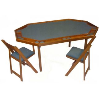 72 Oak Deluxe Folding Card and Poker Table Set