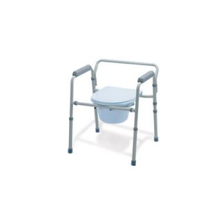 Medline Folding 3 In 1 Steel Commode