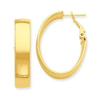 14k Oval Hoop Earrings Jewelry