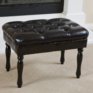 Home Loft Concept Liza Tufted Bonded Leather Bench