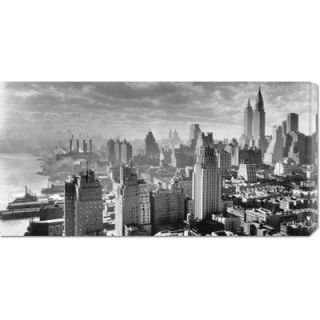 Global Gallery Unknown Brooklyn Bridge with Manhattan skyline, 1930s