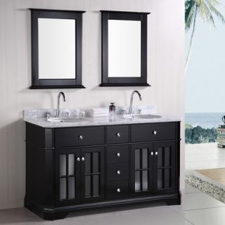 Design Element Imperial 60 Double Sink Bathroom Vanity