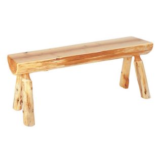 Traditional Cedar Log Bench
