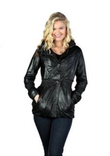 Knoles & Carter Women's  Smocked Leather Jacket