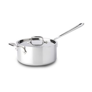 All Clad Stainless Steel Saucepan with Loop and Lid