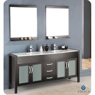 Fresca Classico Infinito 71 Modern Double Sink Bathroom Vanity Set