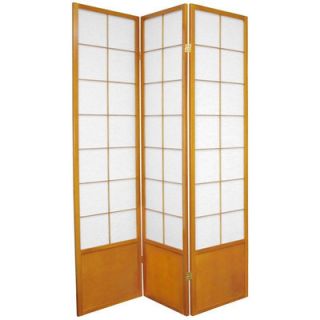 Oriental Furniture Zen Asian Room Divider in Honey