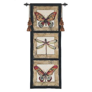 Fine Art Tapestries Butterfly Dragonfly I Tapestry