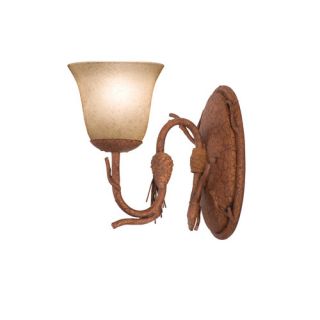 Ponderosa 1 Light Wall Sconce with Glass Shade