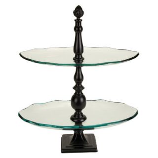 Aspire Two Tier Glass Serving Tray