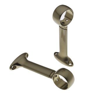 Levolor A58721.743 Universal Bracket for Ceiling, Wall or End Mounting, Burnished Brass, Pair of 2   Window Treatment Hardware  