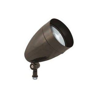 RAB Lighting HBLED13A Bullet Shape Cool LED Floodlight with Hood and Lens, Aluminum, 13 Watts, 724 Lumens, 277 Volts, Bronze Color Flood Lighting