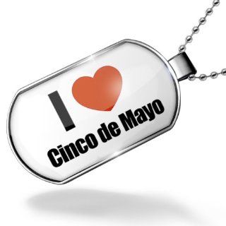 Dogtag I Love Cinco de Mayo Dog tags necklace   Neonblond Jewelry