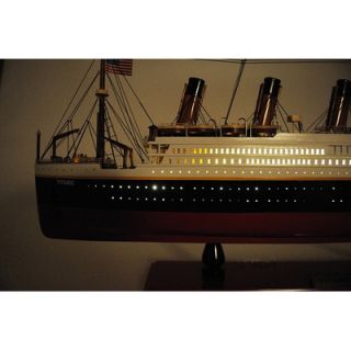 Old Modern Handicrafts Titanic with Lights Ship