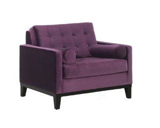 Armen Living 725 Centennial Chair Purple Velvet   Armchairs