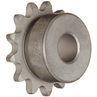 Martin Roller Chain Sprocket, Stainless Steel, Reboreable, Type B Hub, Single Strand, 35 Chain Size, 0.375" Pitch, 13 Teeth, 0.5" Bore Dia., 1.746" OD, 1.25" Hub Dia., 0.168" Width