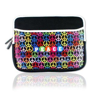 CellAllure Laptop Sleeve with Multi Colored Peace Sign Print (CALAPF3 0303) Electronics