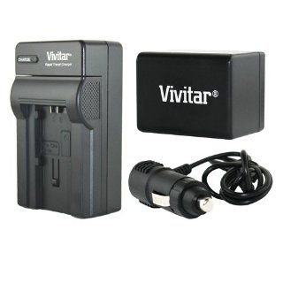 Vivitar BP 727 Lithium Ion Battery + Charger for Canon VIXIA HFR32 HFR30 HFR300  Camcorder Batteries  Camera & Photo